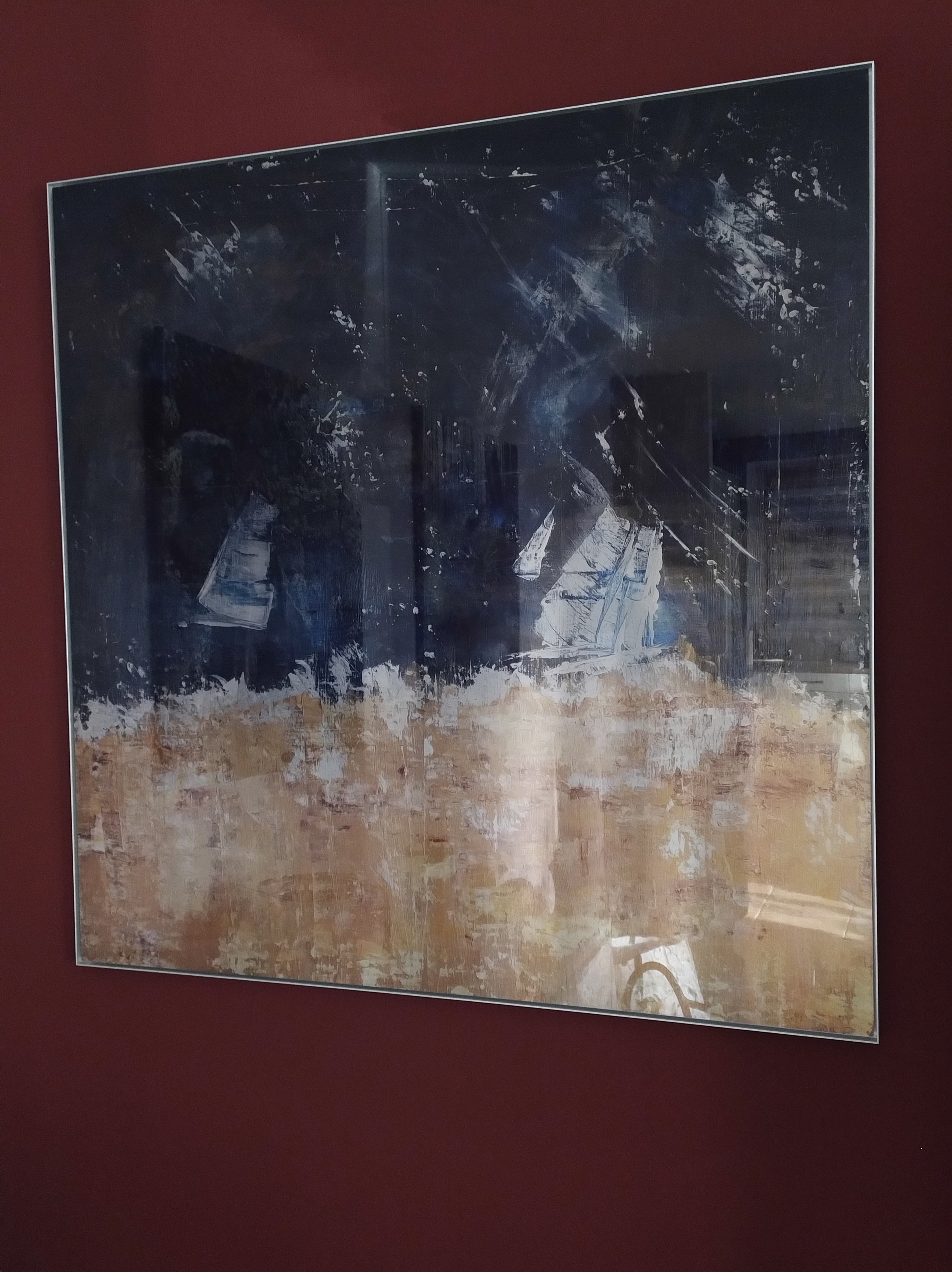 Regen-Regatta – ArtPrint Unikat in hochwertiger ArtBox, 100 cm x 100 cm