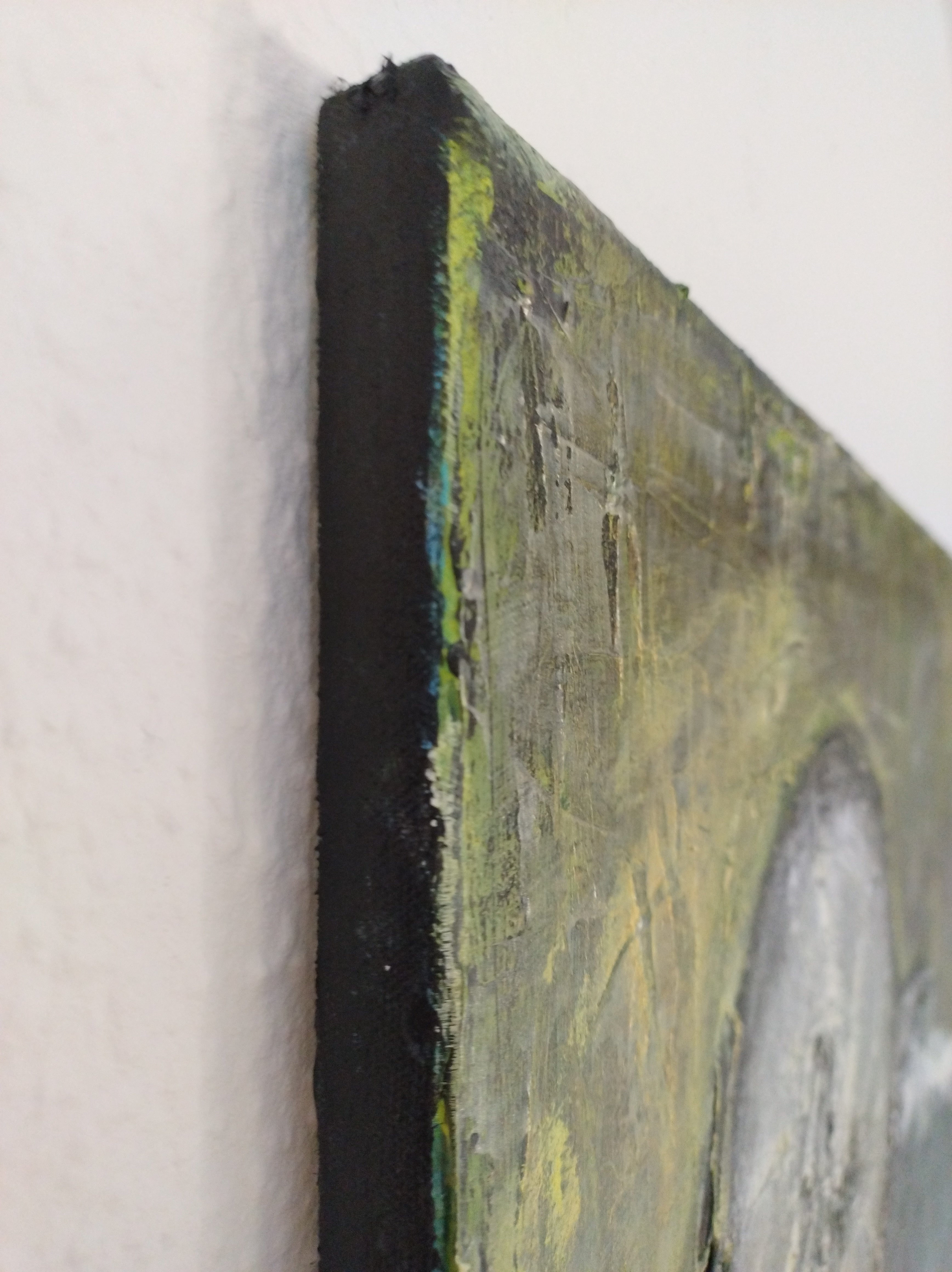 Unikat: Schneck, 70 cm x 90 cm, Acryl auf Marmormehl und Leinwand