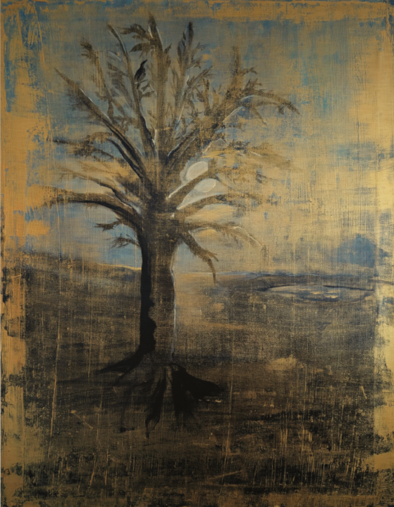 Traumbaum – Art-Print Unikat auf gebürstetem Aluminium, 80 cm x 102,6 cm